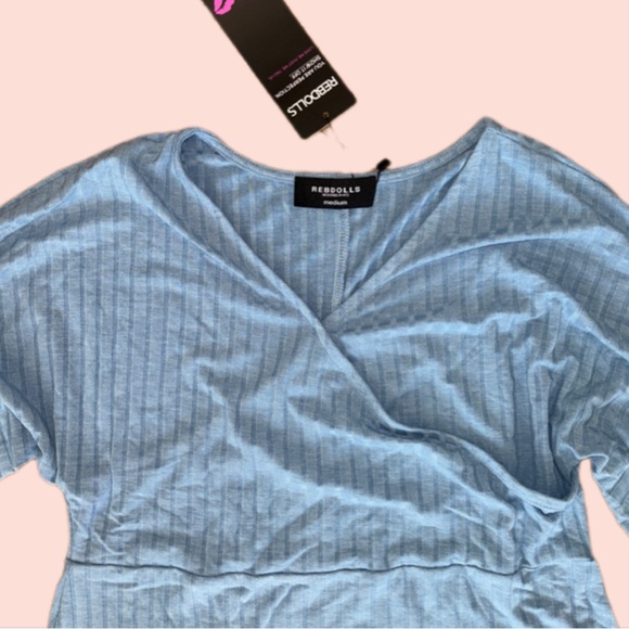 REBDOLLS PLUS SZ MINI DRESS BLUE SZ MEDIUM - Picture 2 of 4